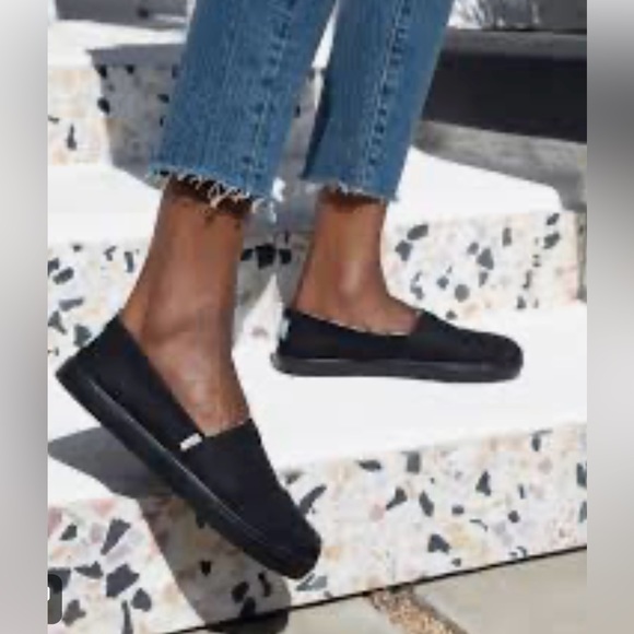 Tom’s Alpargata Cupsole Black Canvas Slip-on Size 8M New, No tags or box. - Picture 8 of 9